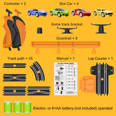 Mccreadee Slot Car Track two-player racing experience for family play