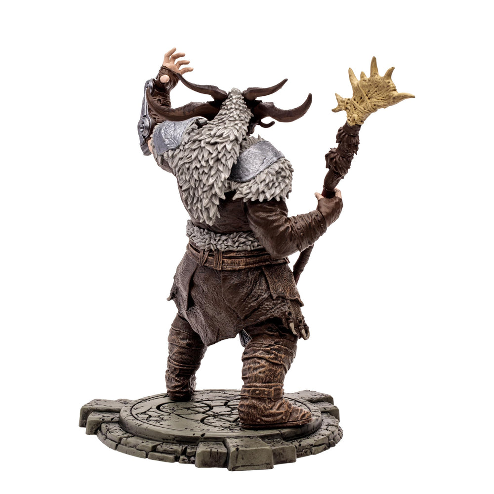 Bear-form pose captures the towering, armored shapeshifter