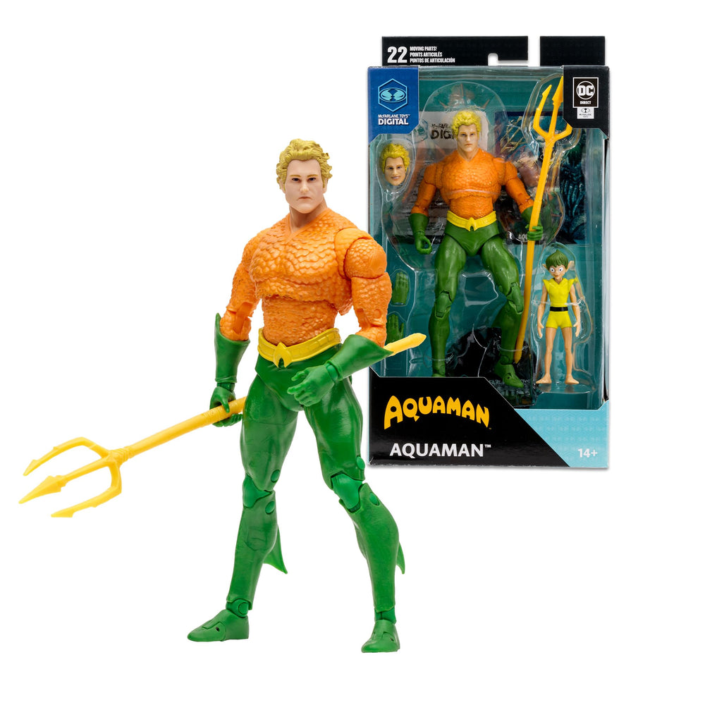 McFarlane Toys Aquaman DC Classic collectible art card for storytelling.