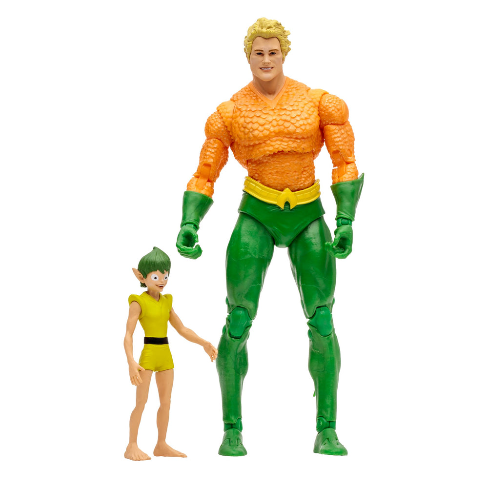 McFarlane Toys Aquaman DC Classic figure with trident for display options.