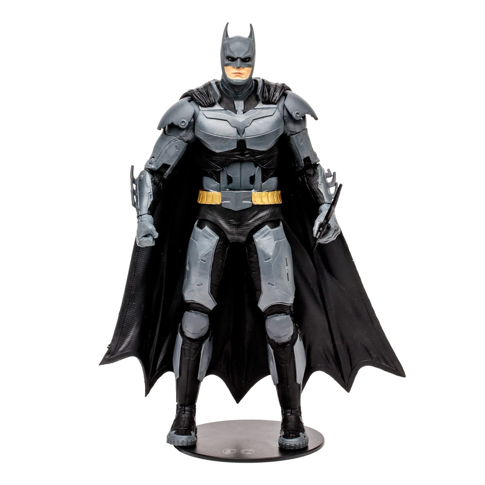 McFarlane Toys base stand supports balanced Batman posing.