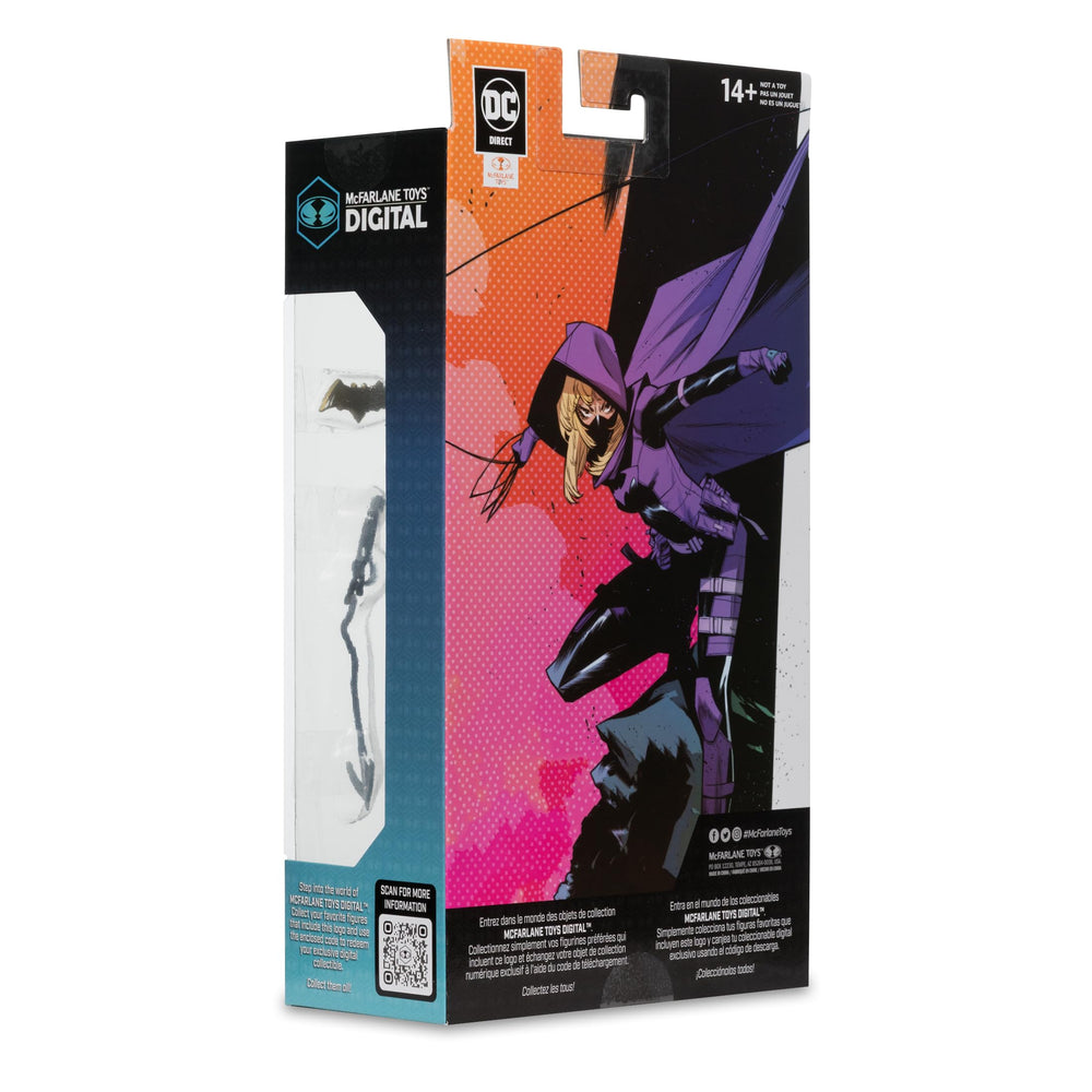 McFarlane Toys Batgirl art card back with character biography.