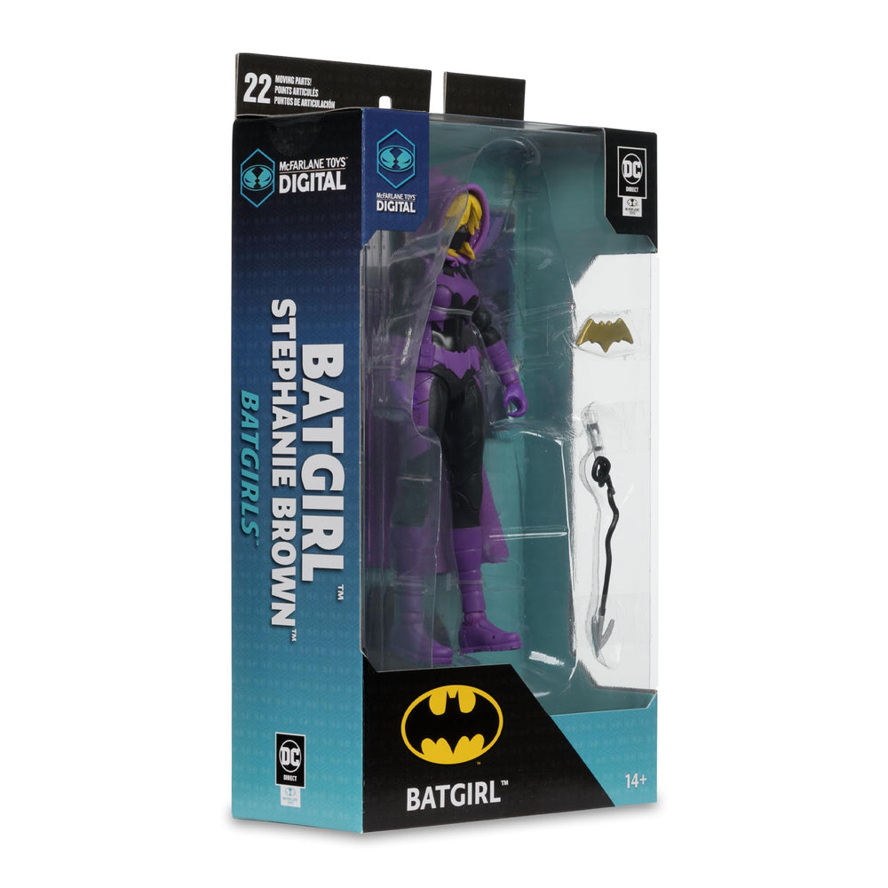 McFarlane Toys Batgirl art card front featuring character art.