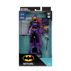 McFarlane Toys Batgirl base included for stable shelf display.