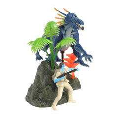 McFarlane Toys Bioluminescent effect under black light reveals glow on figures.