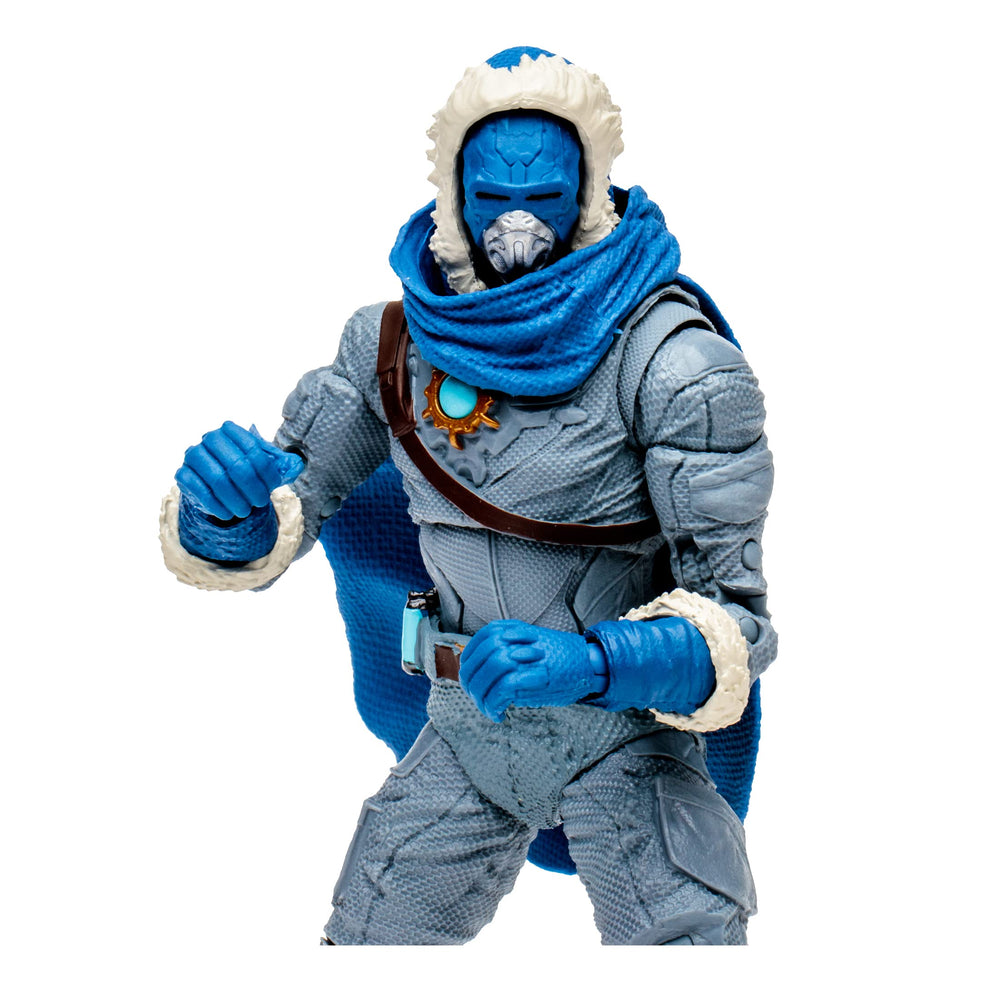Back view of McFarlane Toys Captain Cold figure highlighting articulation.