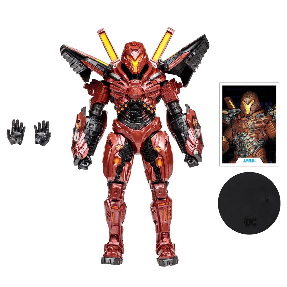 Collectible art card included with Carapax figure