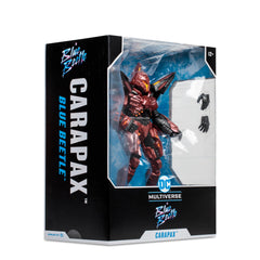 Carapax Mega Figure elevates shelf presence beside 7-inch figures