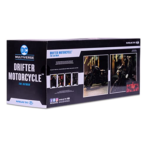 McFarlane Toys DC Batman Movie Drifter bike display scene ready.