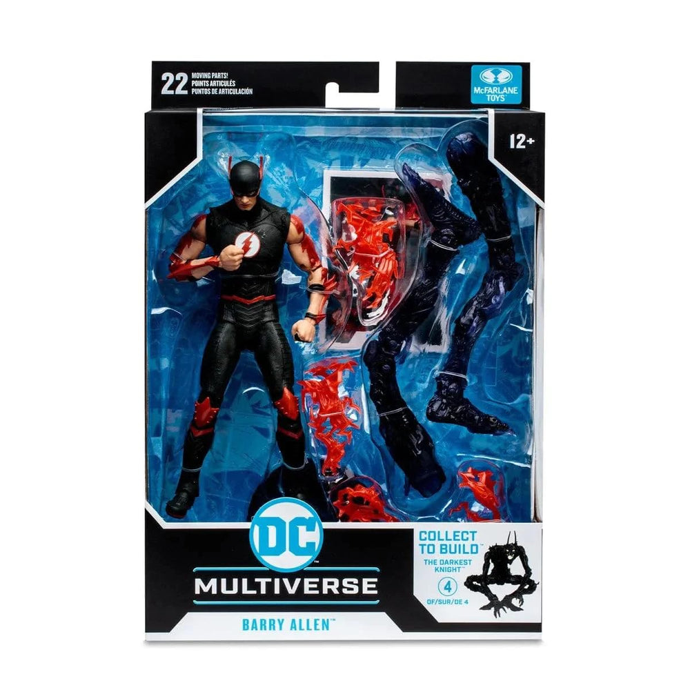 Barry Allen figure base and art card enhance stability and reference