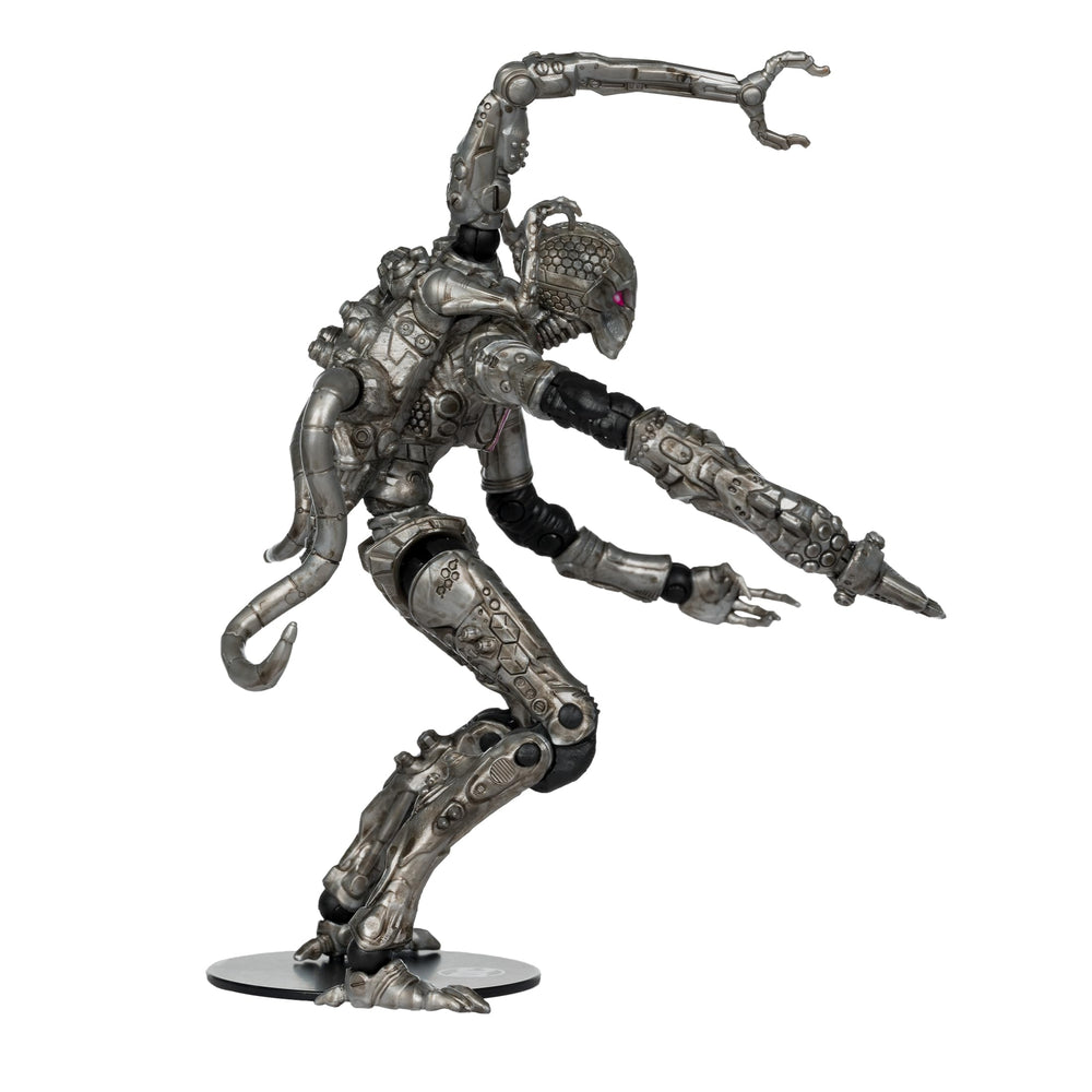 Close-up of Brainiac figure highlighting articulated joints and sculpt details.