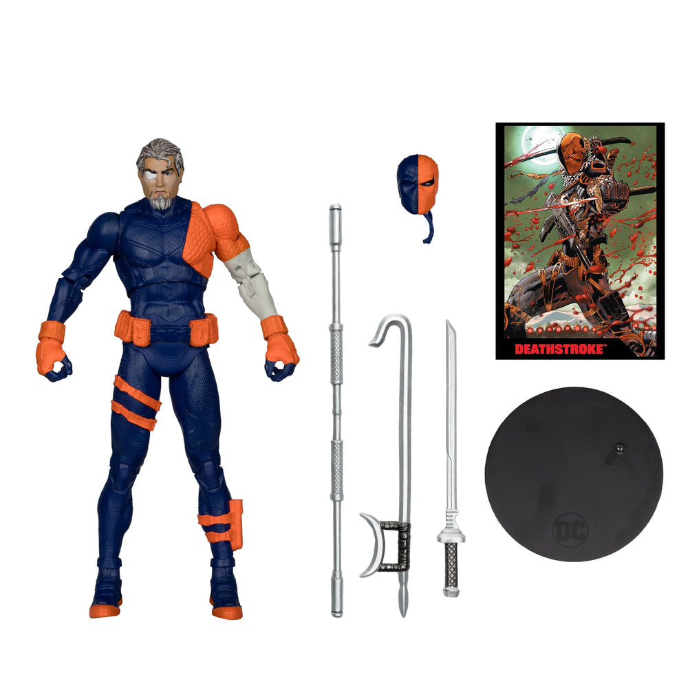 McFarlane Deathstroke extra masked head for alternate look and versatility