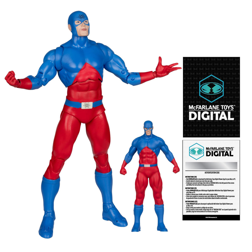 McFarlane Toys DC Direct The Atom front view highlights detailed sculpt and poseability.