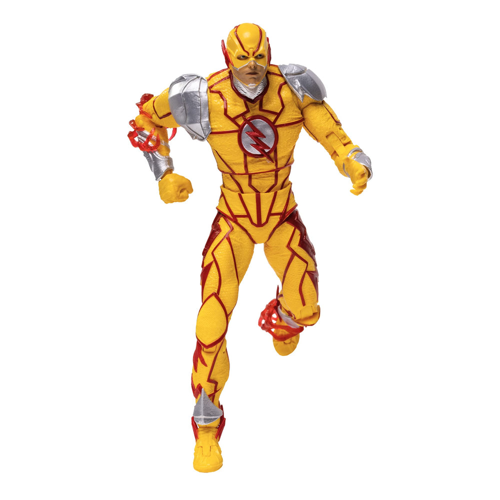 Injustice 2-inspired outfit on Reverse-Flash for authentic game styling.