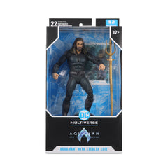 McFarlane Toys Aquaman stealth suit packaging for unboxing enthusiast.