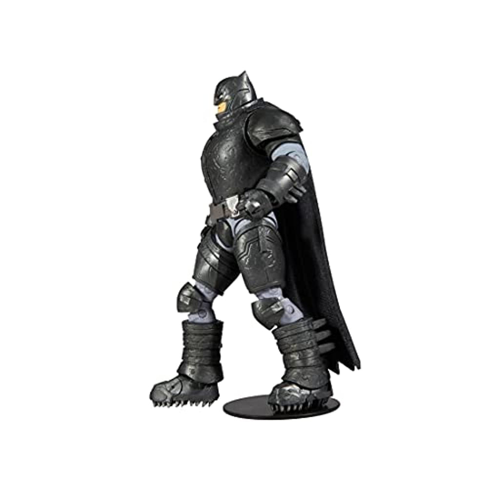 McFarlane Toys Armored Batman includes alternate hands and base for stable poses