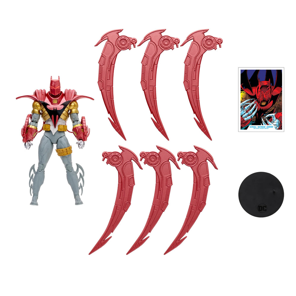 Collectible art card back biography for Azrael figure