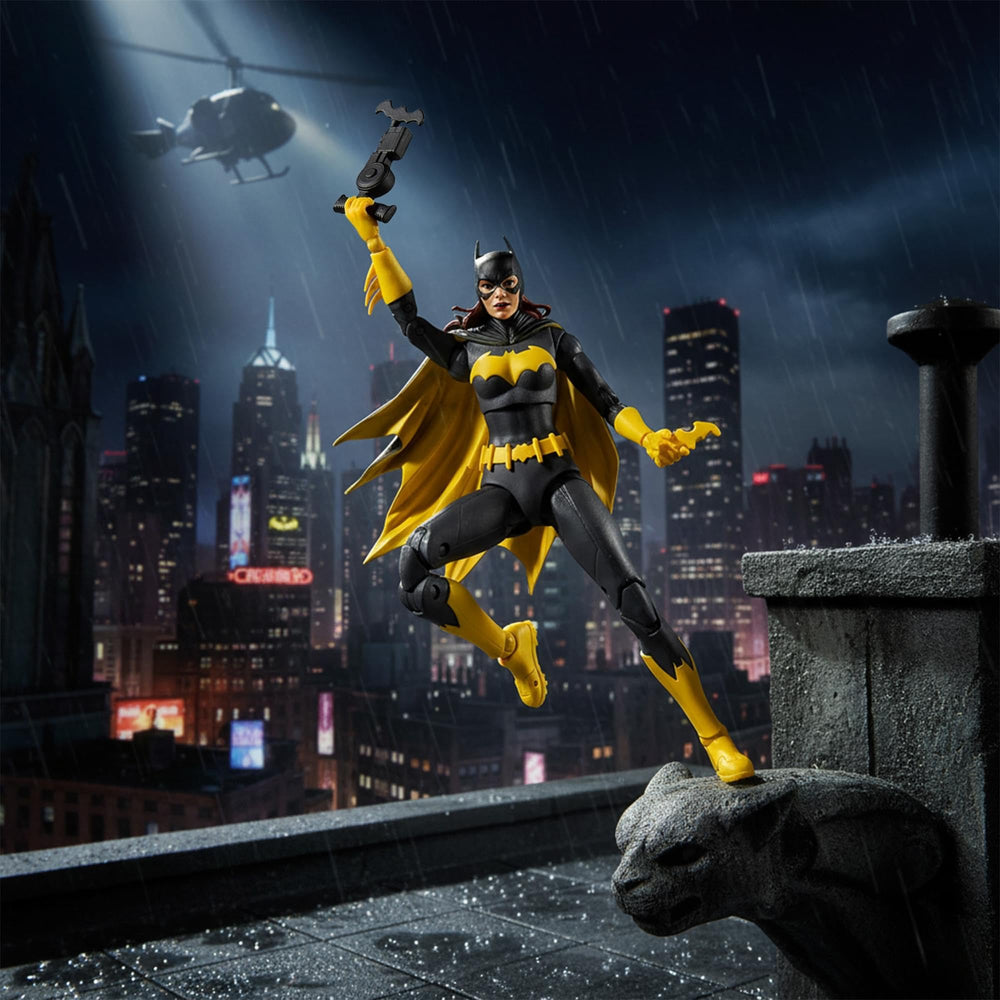 Art card front featuring collectible photography of Batgirl