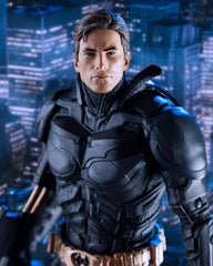McFarlane Toys DC Multiverse Batman Sky Dive figure—back view highlights cape detail for dioramas.