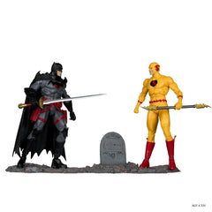 McFarlane Toys Batman vs Professor Zoom Flashpoint angled front view enhances dynamic posing options