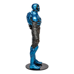 Fine sculpt detail and realistic textures on the Blue Beetle figure