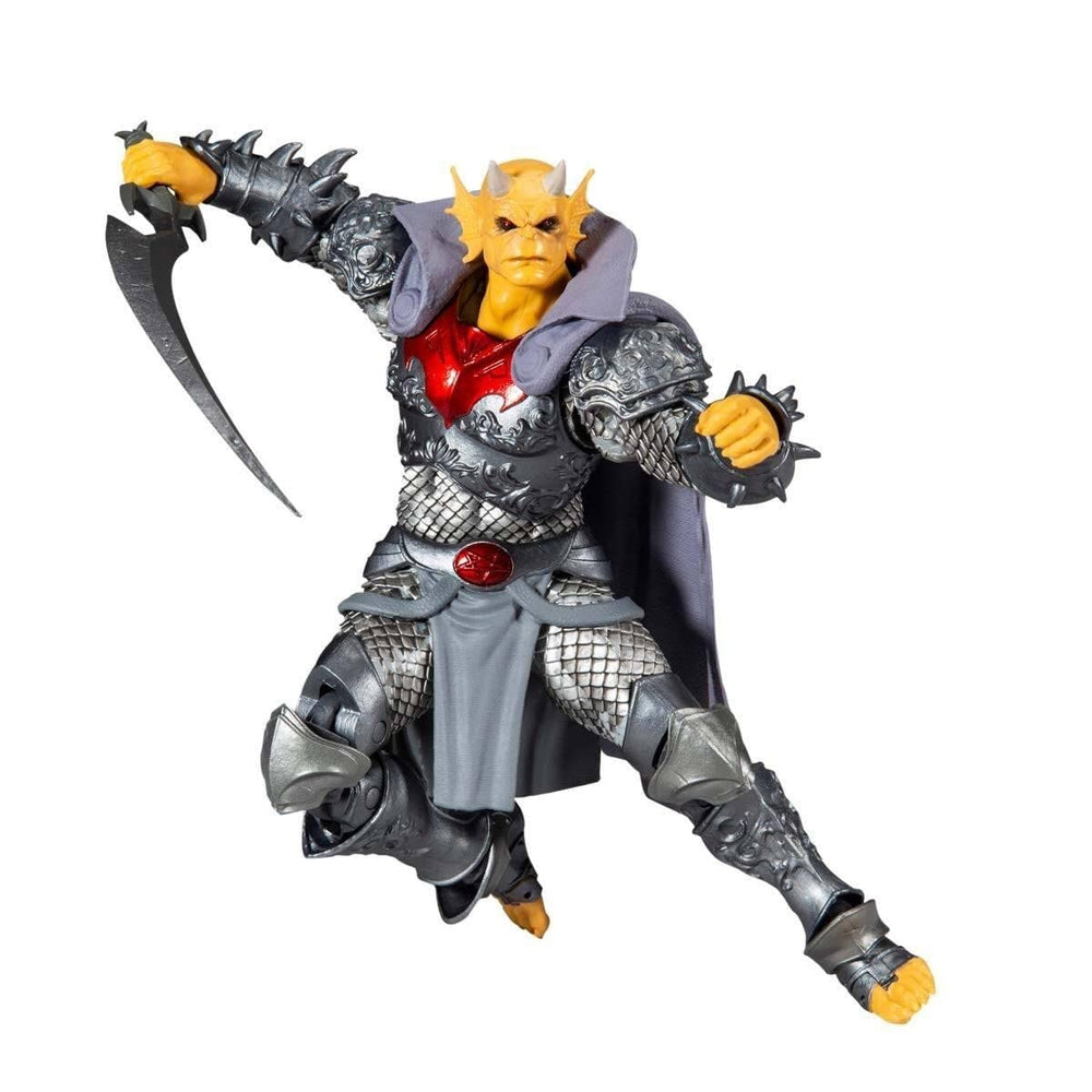 McFarlane Toys DC Multiverse Demon base provides stable posing for shelf displays.