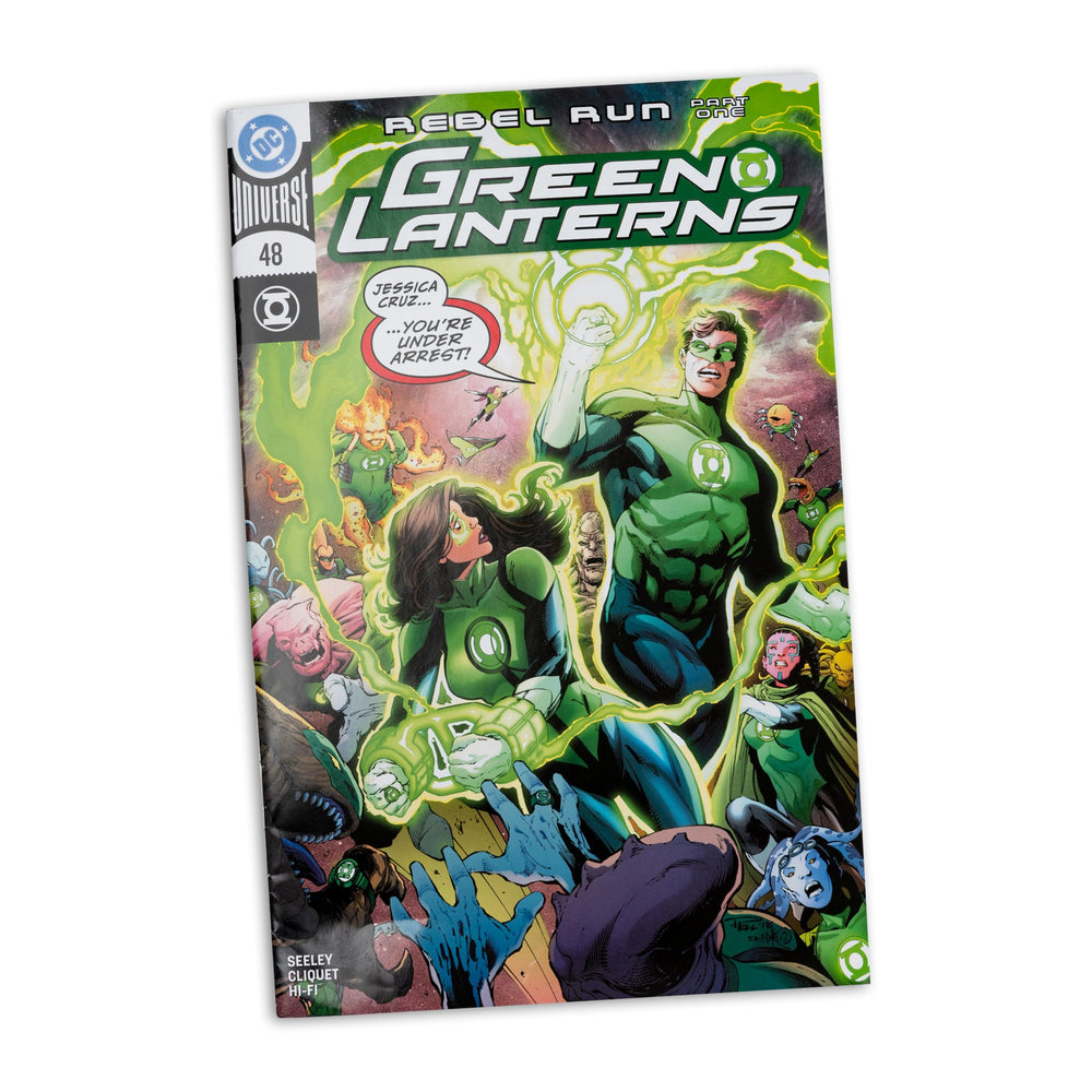 McFarlane Toys Green Lantern Hal Jordan art card back shows biography text