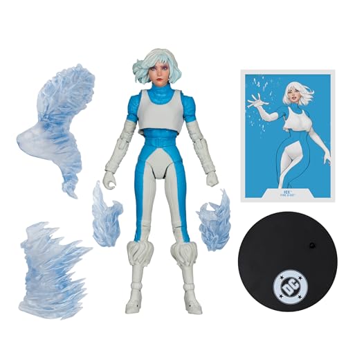 Ice figure art card from McFarlane Toys DC Multiverse showing character art and bio