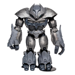 McFarlane Toys Justice Buster Batman Endgame base provides stable display support for dynamic poses.