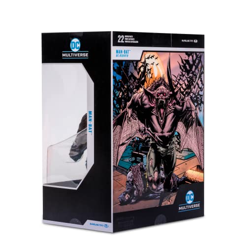 McFarlane Toys Man-Bat display setup in a DC collection