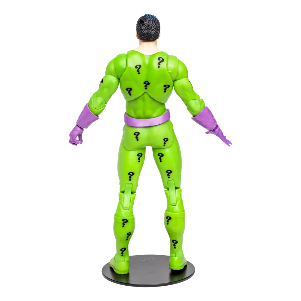 McFarlane Toys DC Multiverse The Riddler 7in comes with a base.