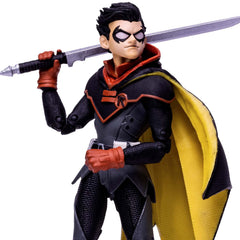 Close-up of articulation details on Robin Infinite Frontier figure.