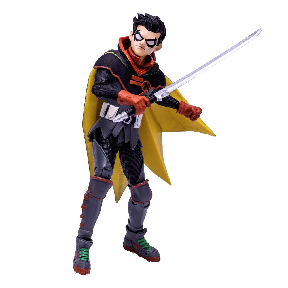 McFarlane Toys Robin Infinite Frontier sword accessory showcased for action-ready poses.