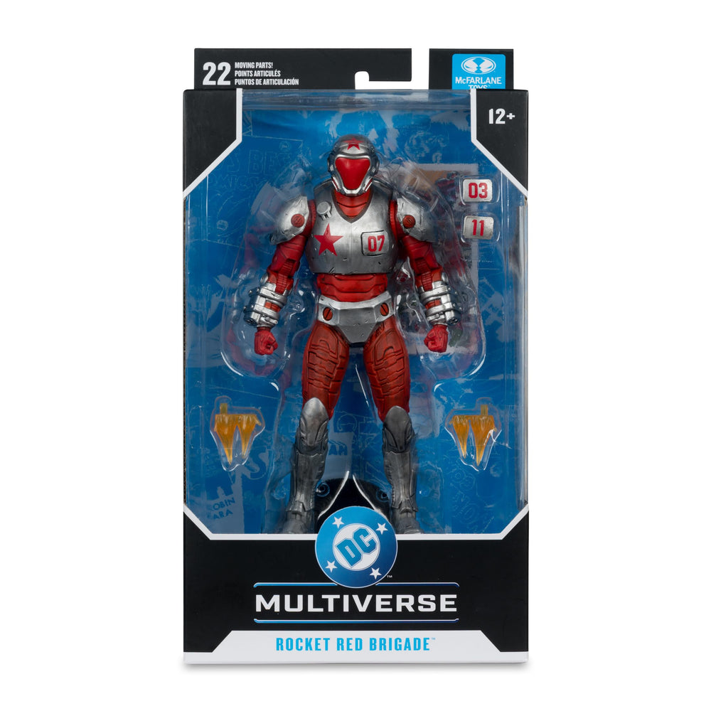 McFarlane Toys Rocket Red Brigade poseable figure for shelf or desk