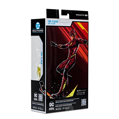 McFarlane Toys The Flash Movie 7-Inch diorama-ready display for shelves.