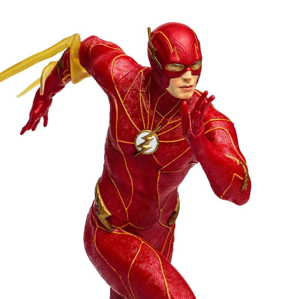 McFarlane Toys The Flash statue with movie-accurate suit colors for authentic display.