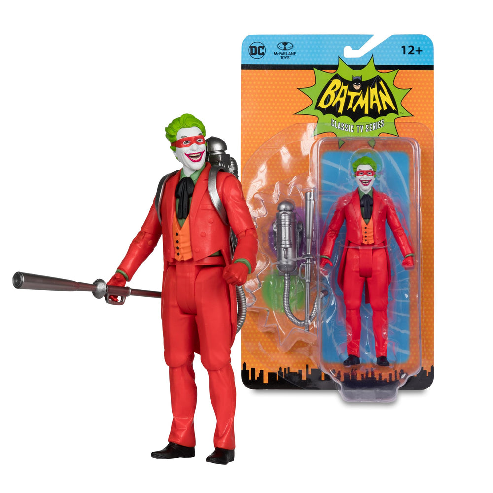 McFarlane Toys DC Retro 6 Pack packaging and deco inspired by Batman 66 poster