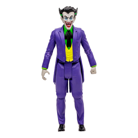 McFarlane Toys DC Retro Joker figure front view, ideal for display with Batman collectibles.