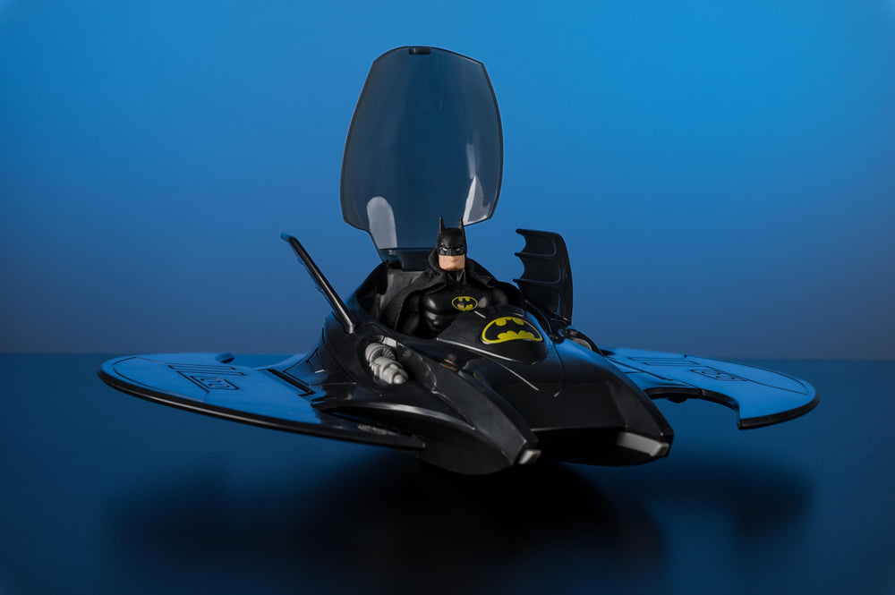 Batman Batwing cockpit opening showing interactive feature for display setups