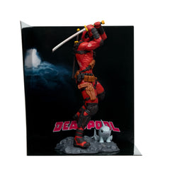 McFarlane Toys Deadpool 1:10 scale collectible scene for dramatic display.