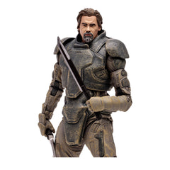 McFarlane Toys Dune Part Two Paul Atreides figure posed for action scenes.