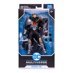 McFarlane Toys General Zod posed stance highlights dramatic display potential.
