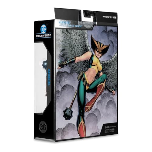 McFarlane Toys Hawkgirl collectible stand and accessories complete display