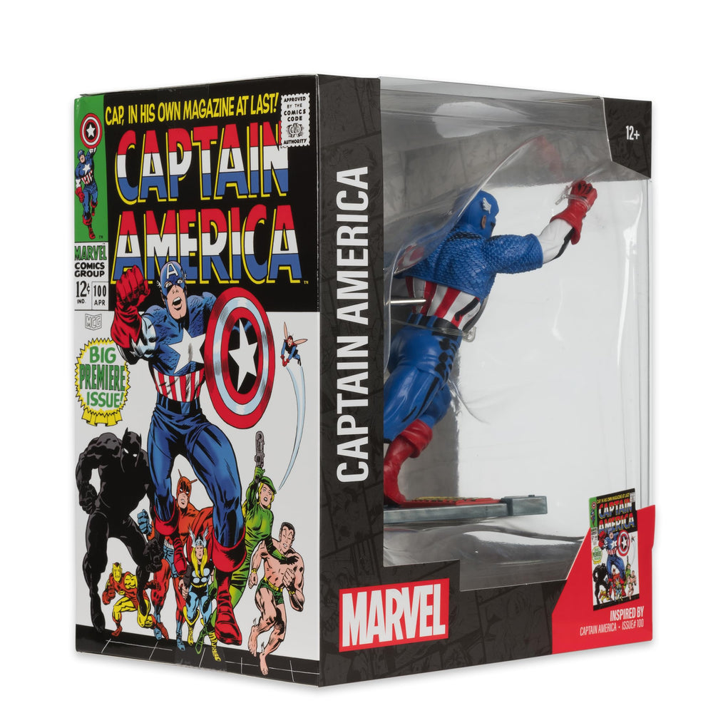 McFarlane Toys Marvel display diorama complements shelves.