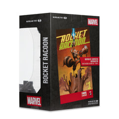 McFarlane Toys Marvel Rocket Raccoon 1:6 display-ready figure.