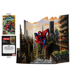 McFarlane Toys Spider-Man art card front highlights iconic artwork for collectors.