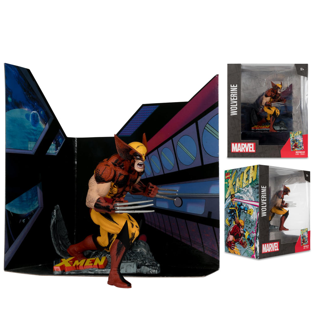 McFarlane Toys Wolverine 1:10 packaging side image highlights premium presentation