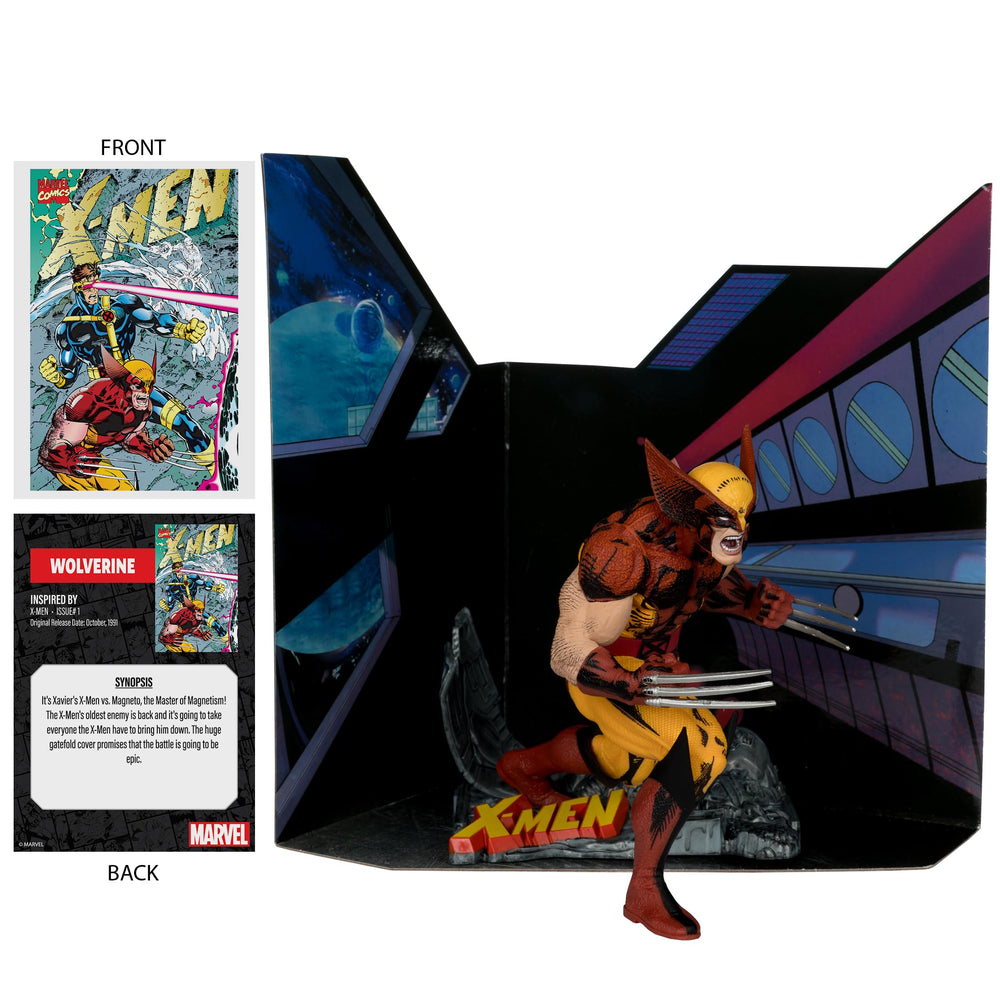 McFarlane Toys Wolverine 1:10 environmental backdrop enhances display storytelling