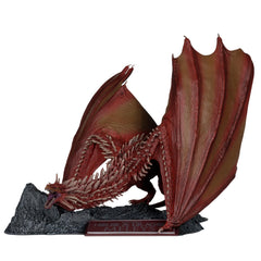 McFarlane Toys Meleys dragon front view with vivid scarlet scales for display-worthy detail