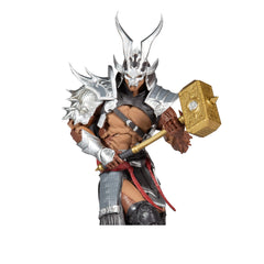 McFarlane Toys Mortal Kombat 11 Platinum skin detail captured.